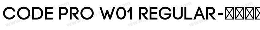 Code Pro W01 Regular字体转换